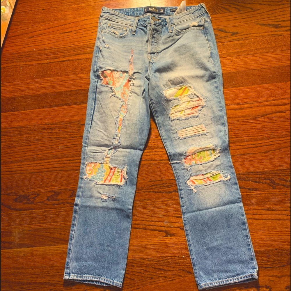 Personalized patch work boyfriend jeans